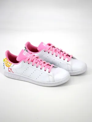 Flat Feet Running Shoe Women's Graphic Printed Casual Shoes,White