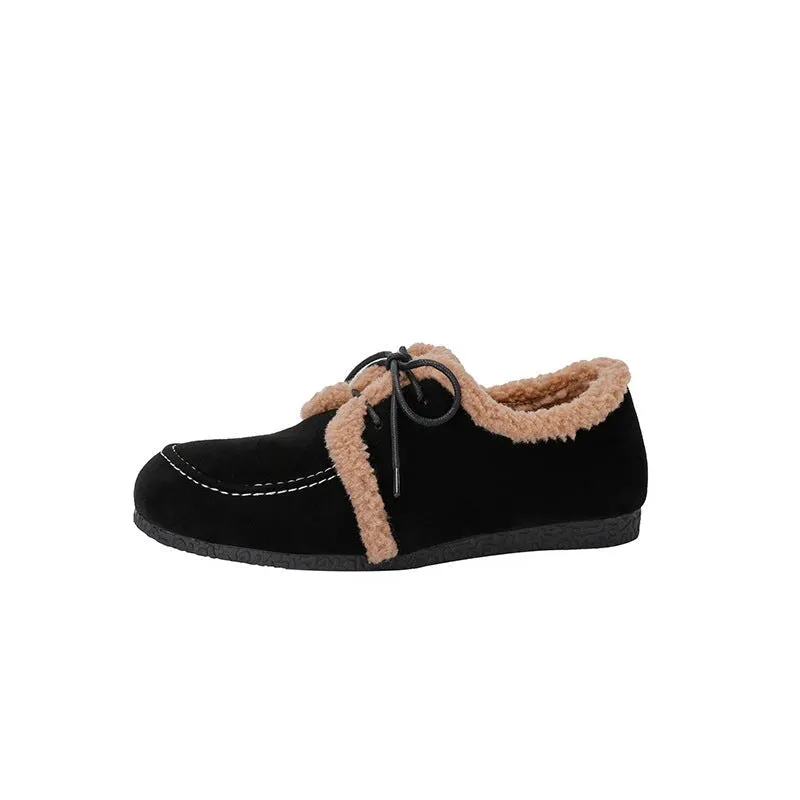 Womens Handmade Leather Oxford Loafer Shoes For Winter in Black/Brown/Apricot Florsheim Corbetta Cap Toe Oxford