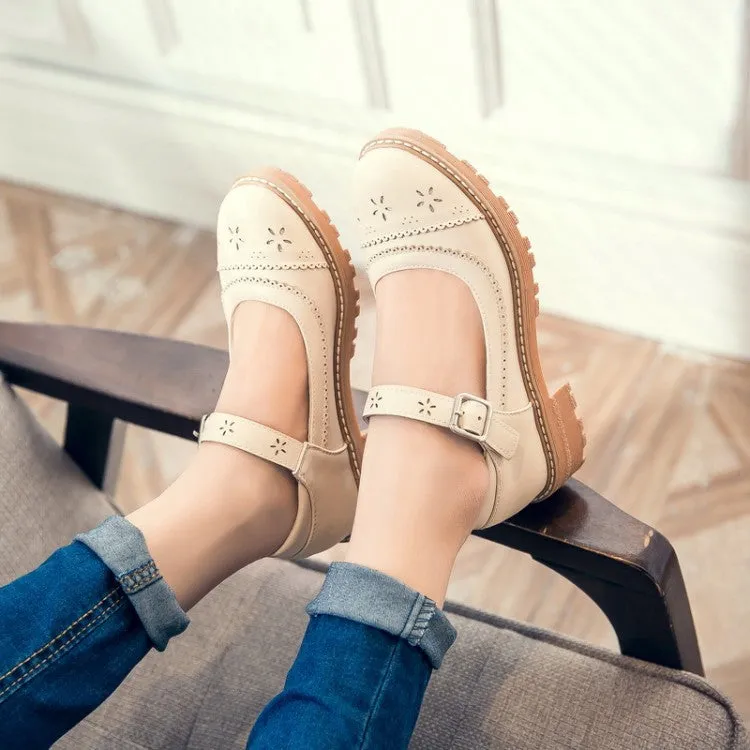 Sandals Ochi Ocho Rios Women's Hollow Out Mary Jane Chunky Heel Sandals