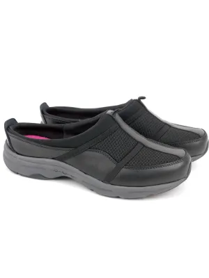 Best Professional Shoes For Flat Feet Women's Leather Slip on Mule Sneakers,Black