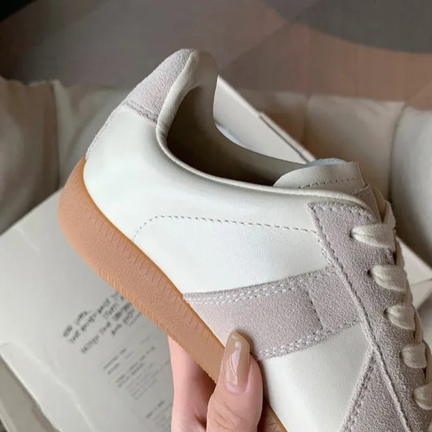 Chunk Sneakers Womens Leather Sneakers Casual Comfortable Shoes