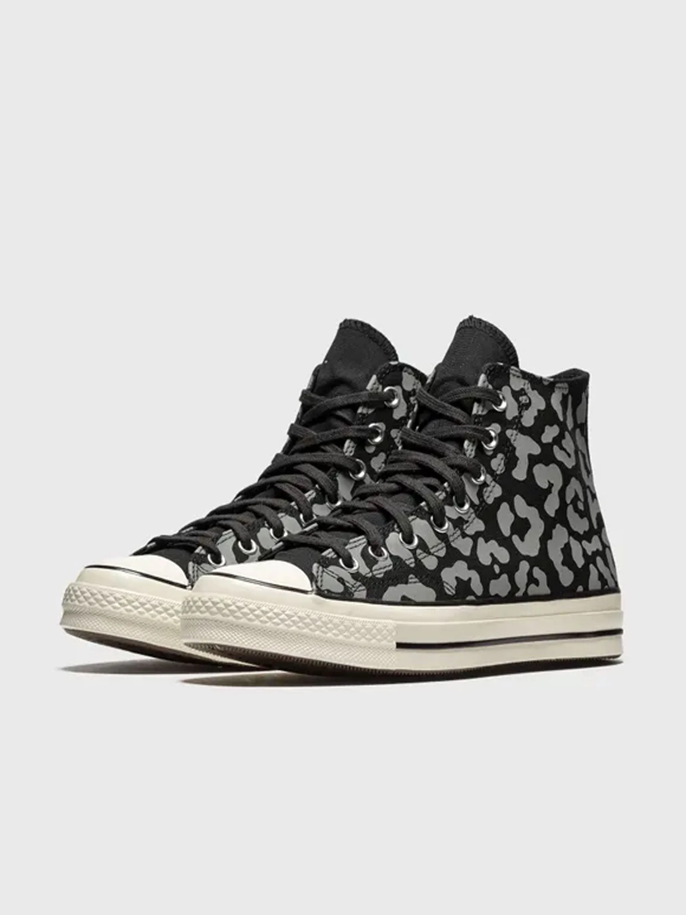 Women's Leopard All Over Pattern Casual Shoes,Black Flat Net Shoes