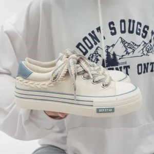 Sneakers Classic Womens Low-top Canvas Lace-up Sneakers