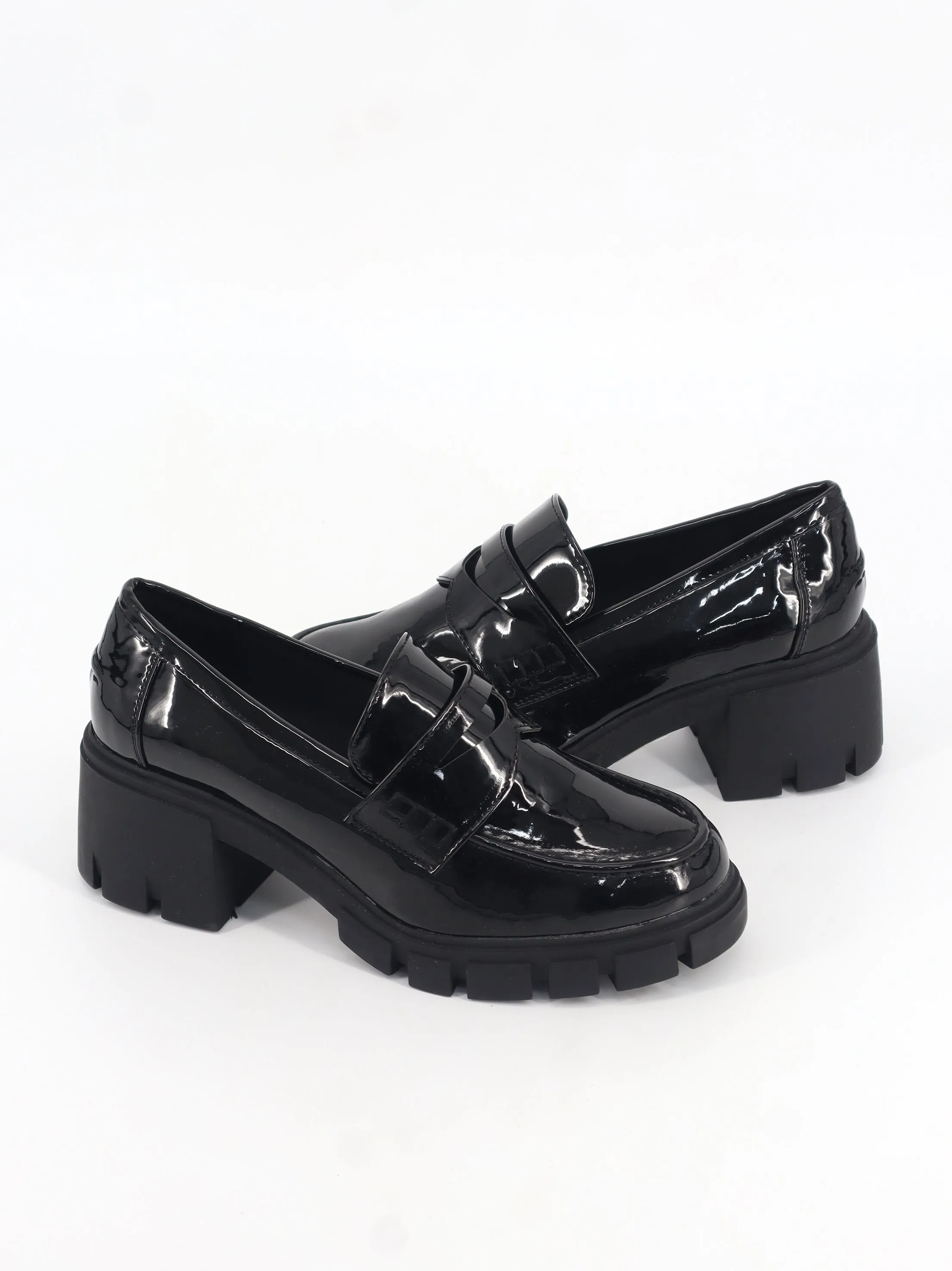 Women's Patent Leather Slip On Shoes,Black Good Flat Shoes