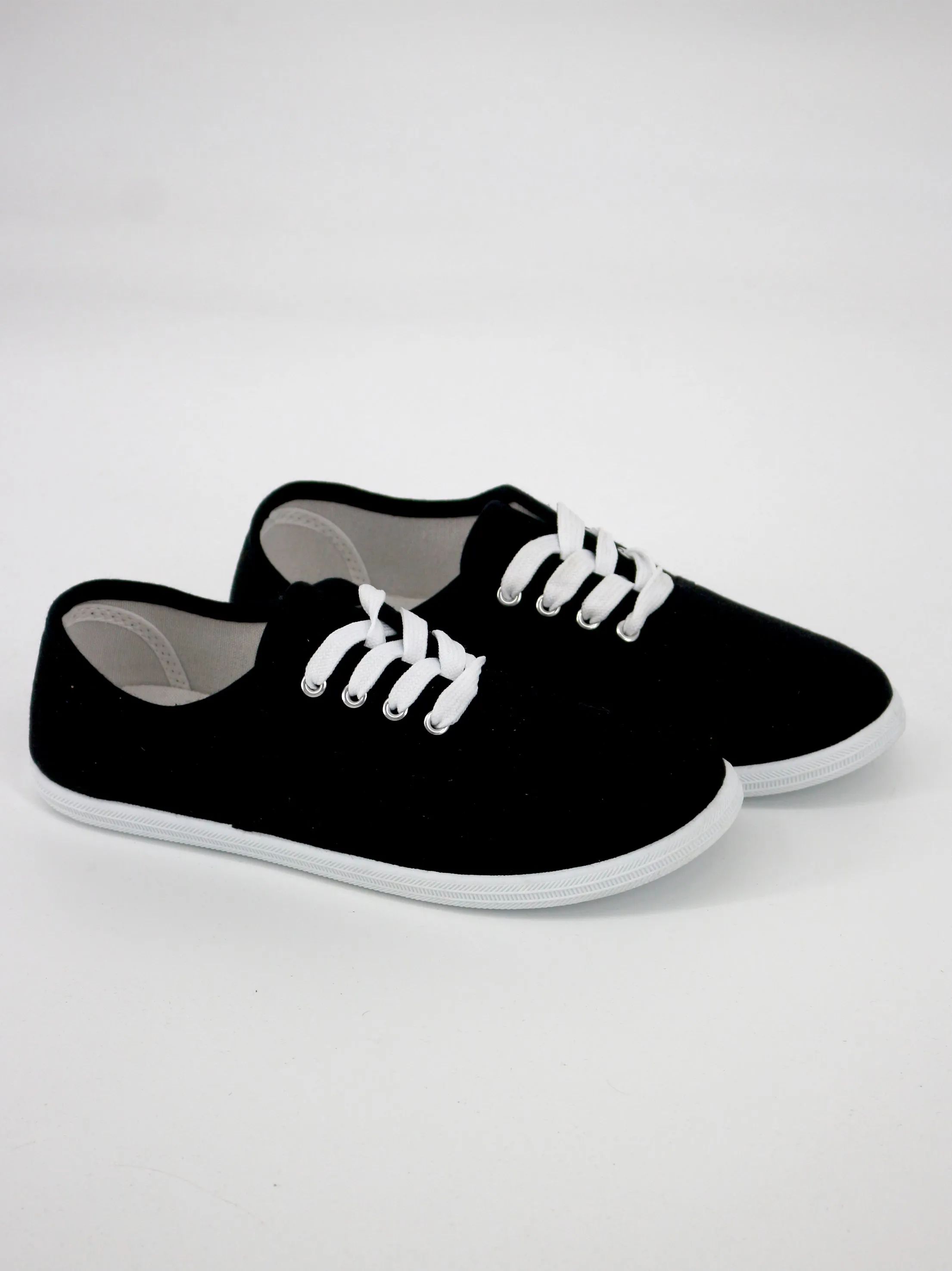 Women's Plain Solid Casual Shoes,Black Good Flat Shoes