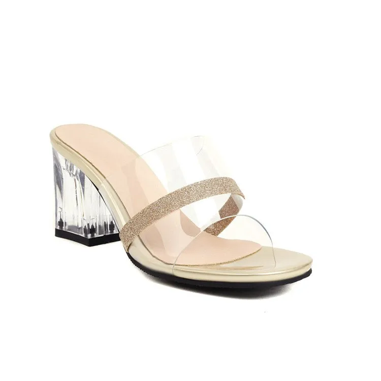 Halcyon Sandals St Lucia Hotel Women's Round Toe Crystal Chunky Heel Tied Strap Sandals