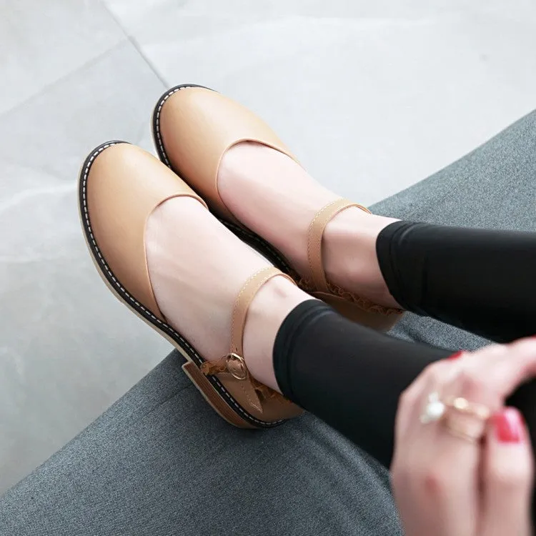 Women's Round Toe Hollow Out Ankle Strap Block Heel Sandals Sandals Resort Reviews