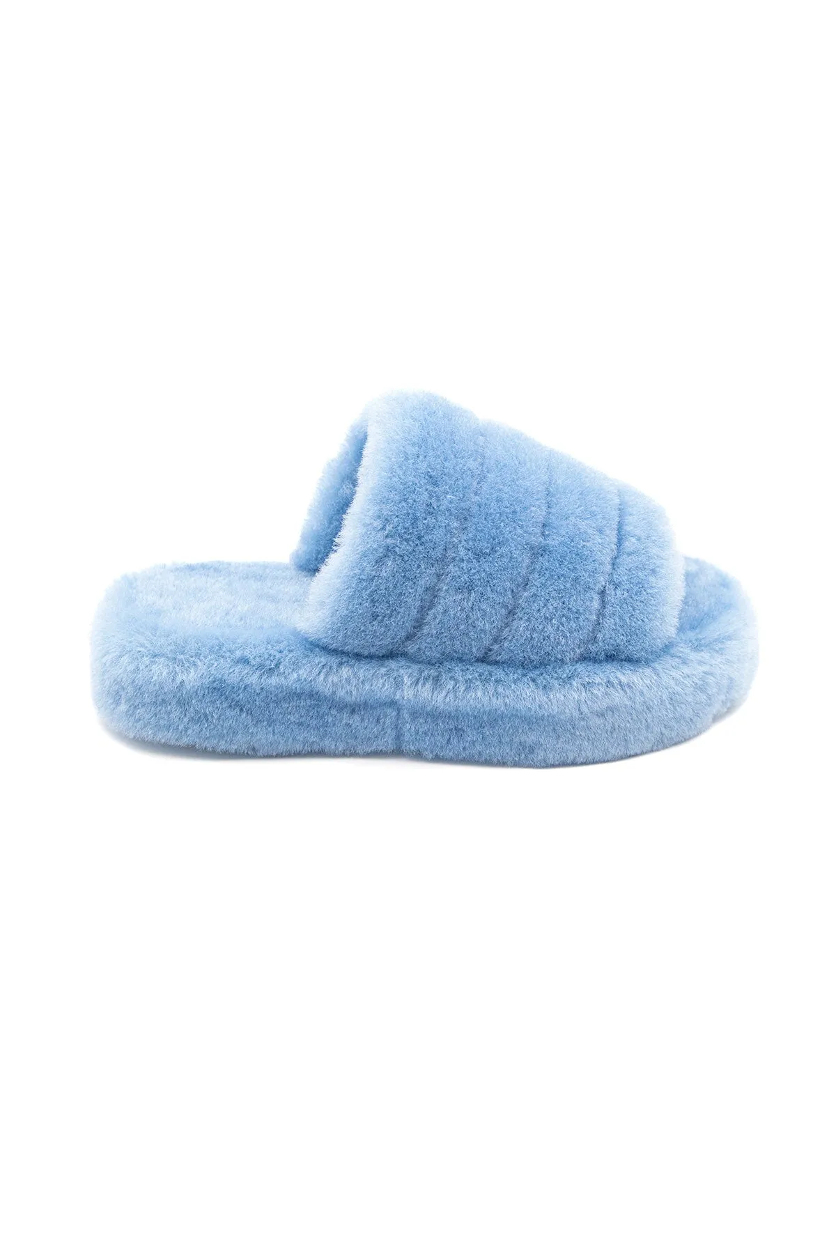 Women's Shearling Slippers, Blue Wool Lobster Slippers