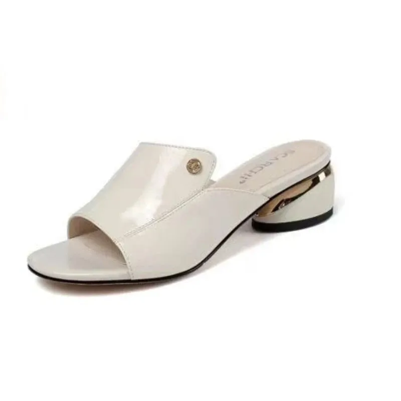 Women's Shoes Fashion Red Sexy xSlippers PU Soft Leather Ladies Comfortable Sandals Gap Bear Slippers