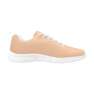 Good Beginner Running Shoes Womens Sneakers, Deep Peach Pink Running Shoes by inQue.Style