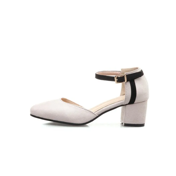 Sandals Nordstrom Women's Solid Color Round Toe Ankle Wrap Block Heel Sandals