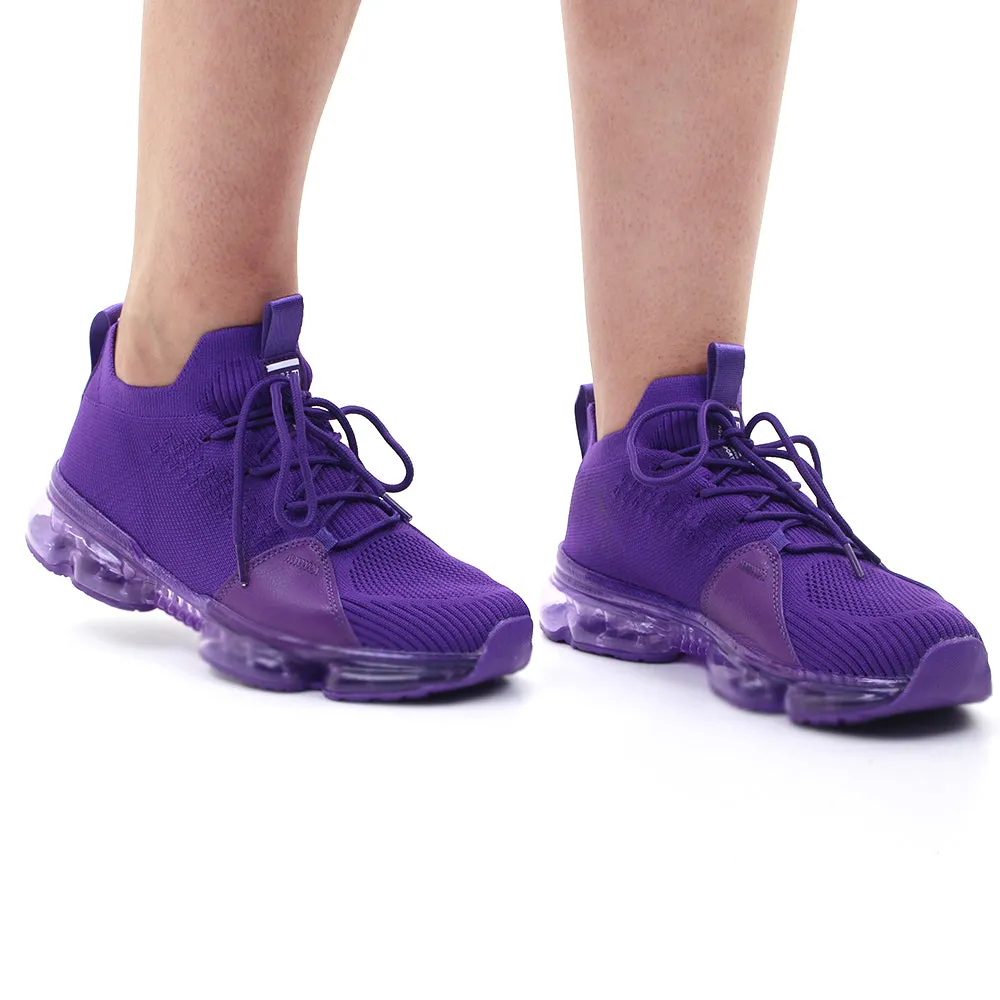 Women's Stretch Mesh Lace Up Sneaker,Purple Asic Neutral Running Shoes