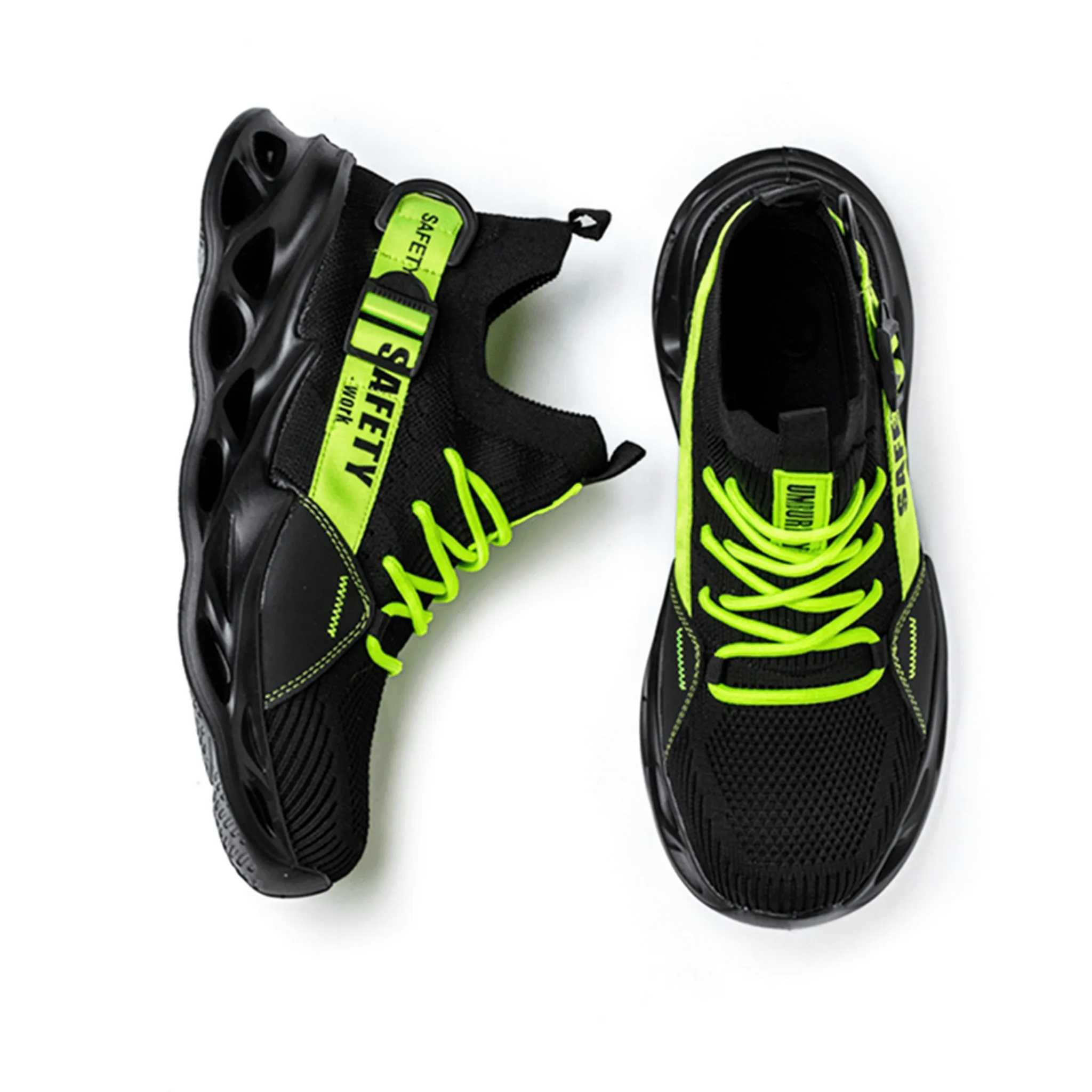 High Heel Work Boots Women's Ultra-Light Steel Toe Sneaker - Rubber Sole | B282