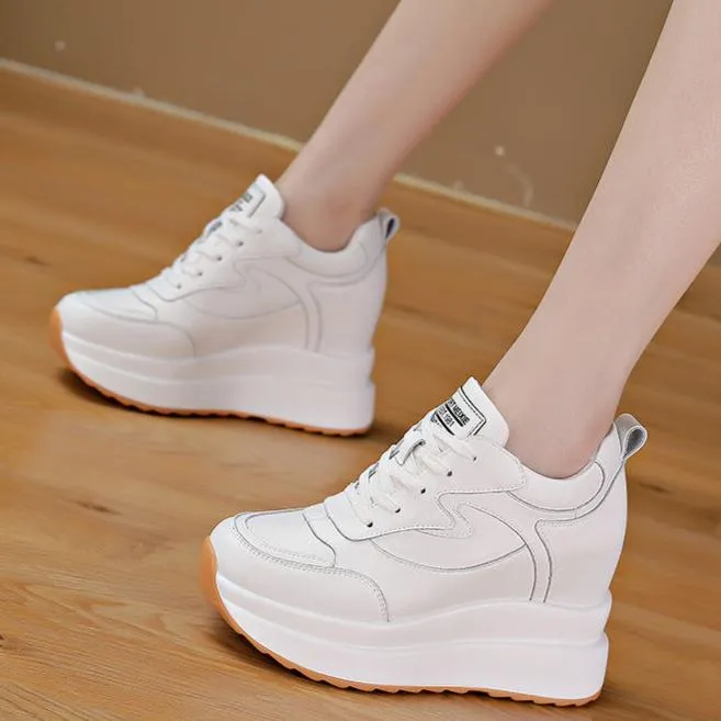 Split Sole Dance Sneakers Womens Wedge Platform Sneakers High Hidden Heel Sneakers