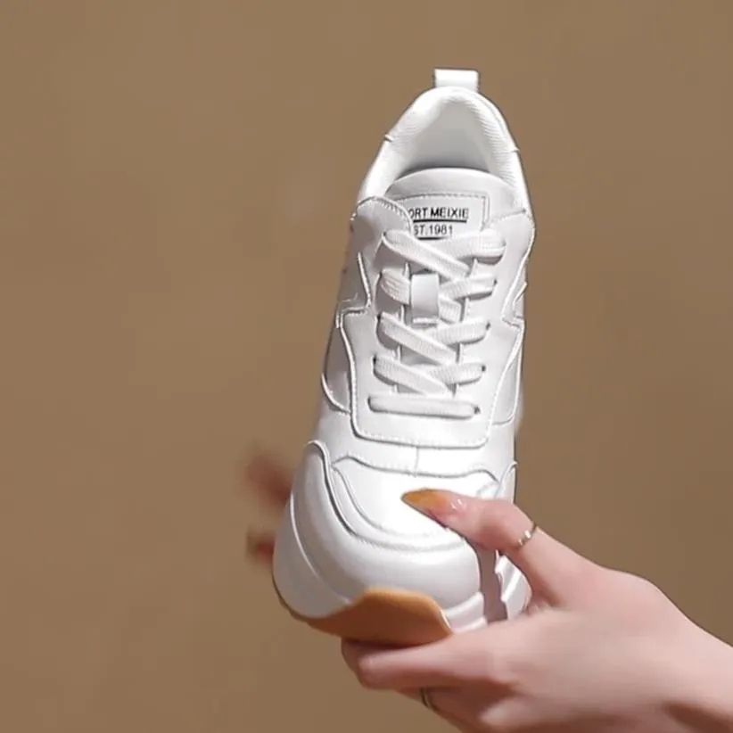 Womens Wedge Platform Sneakers High Hidden Heel Sneakers New Sneakers Shoes