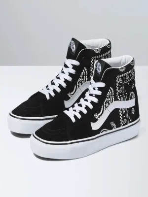 Women's Graphic Printed Sneakers,Black Leather Shoes For Flat Feet