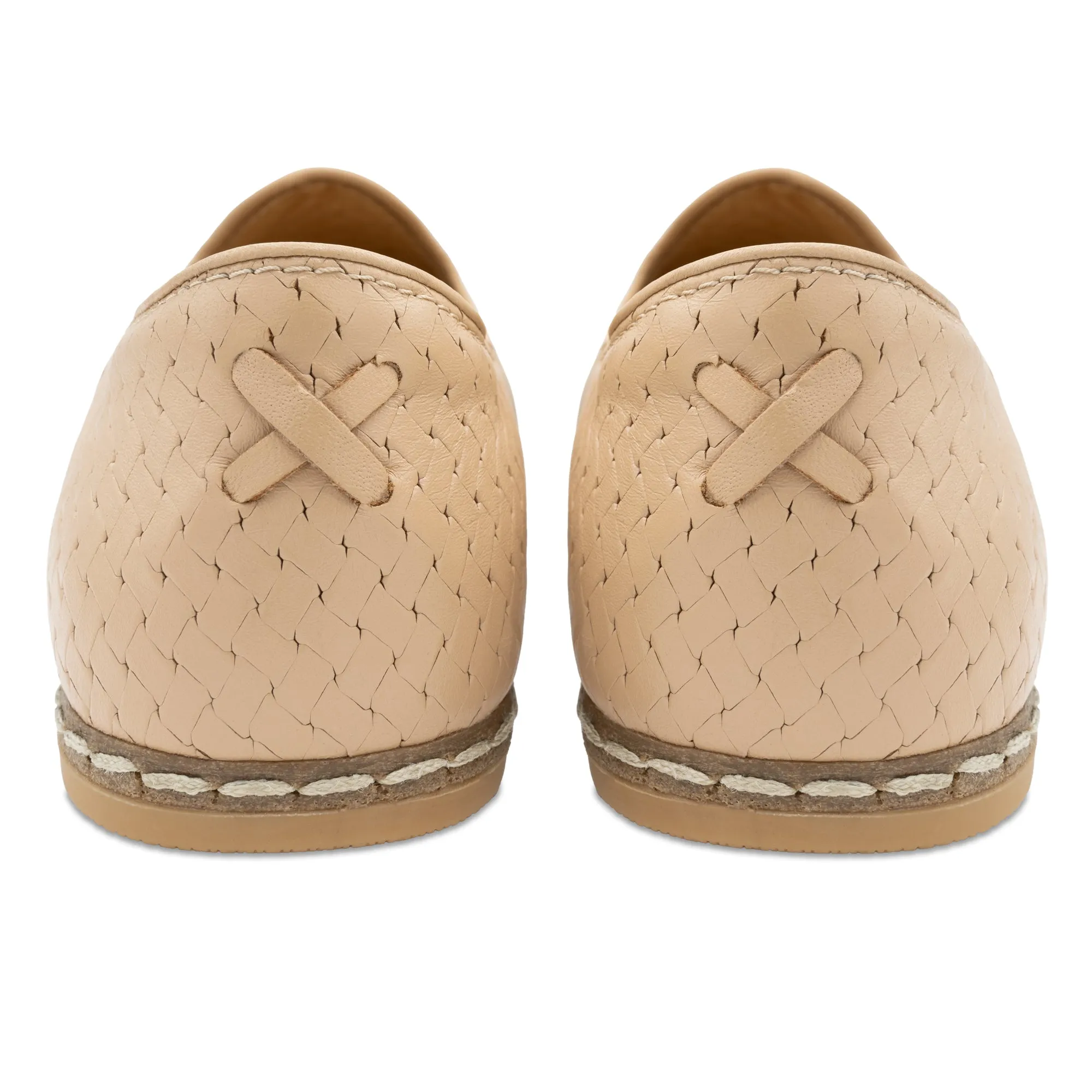 Handmade Slip On Shoes Woven Tan Slip Ons for Men