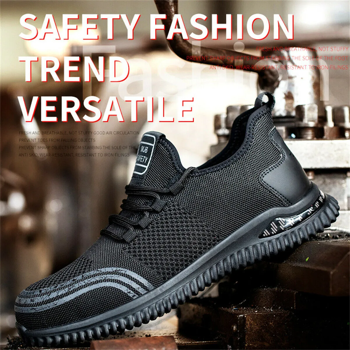 Composite Steel Toe Shoe Men Indestructible Safety Sneaker Comfortable Work Shoes Steel Toe Work Boots With Memory Foam