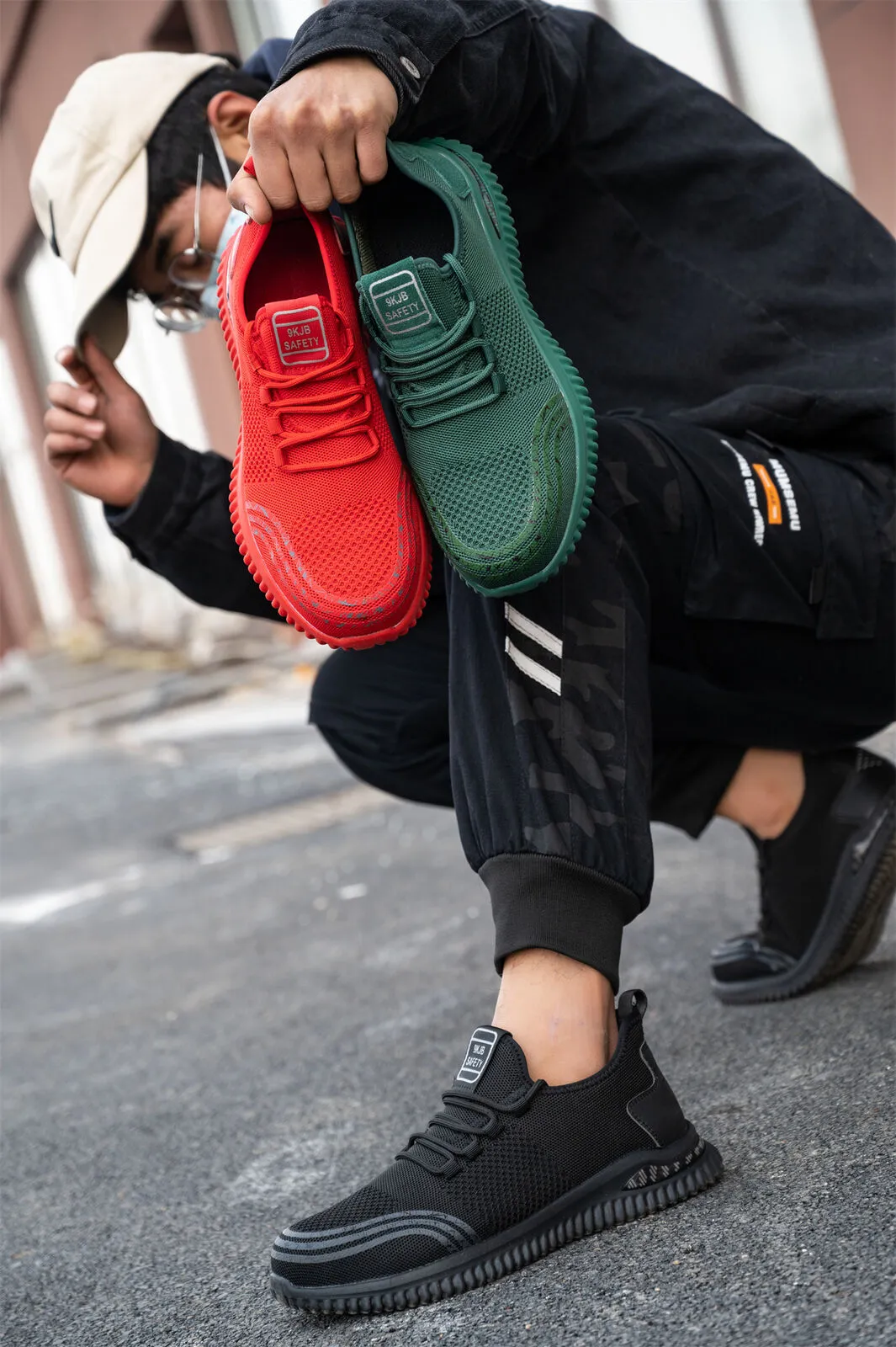 Composite Steel Toe Shoe Men Indestructible Safety Sneaker Comfortable Work Shoes Best Work Boots For Hvac