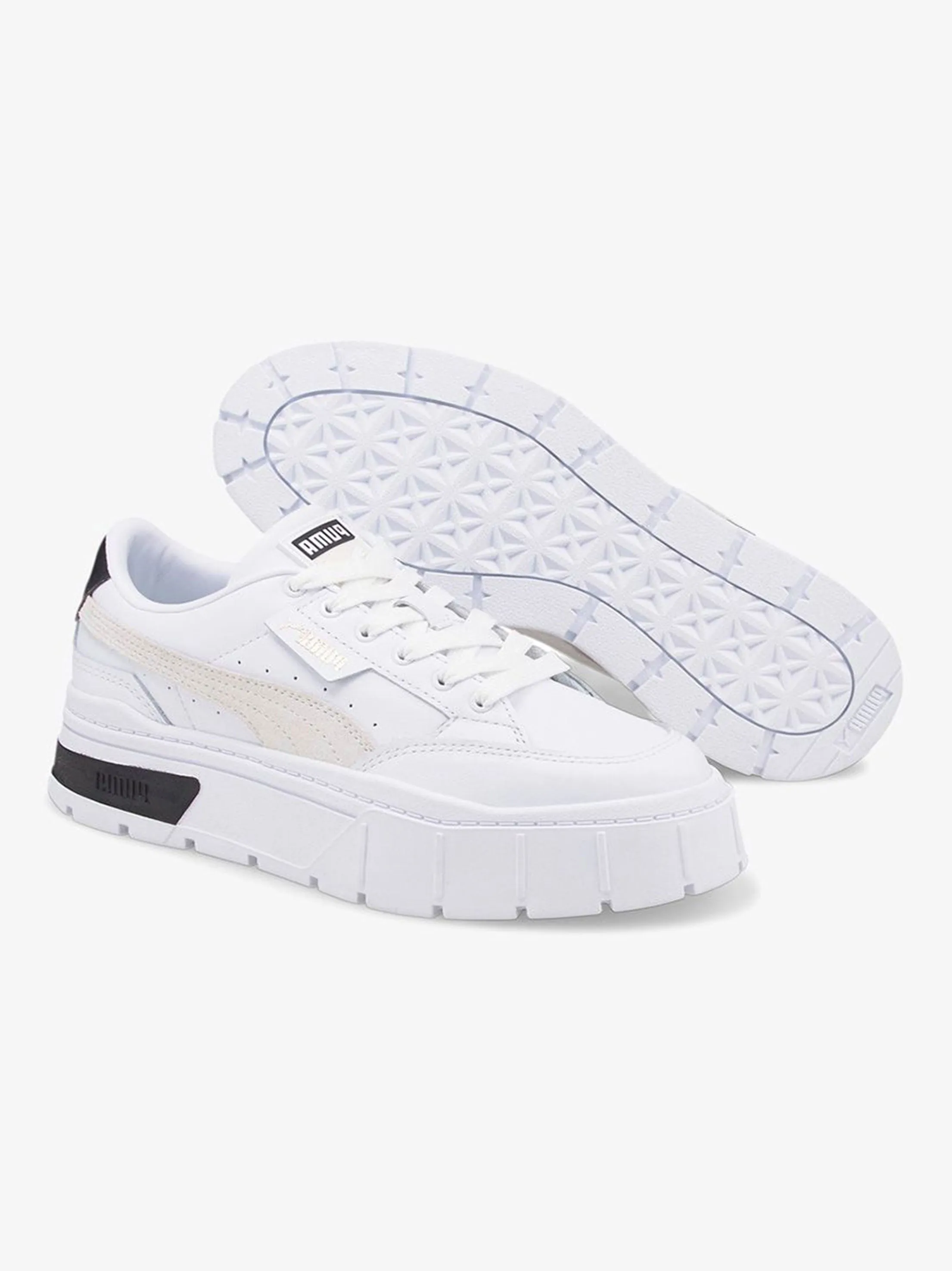 Women's Faux Leather Ribbed Shoes,White Flat Shoes With Heel