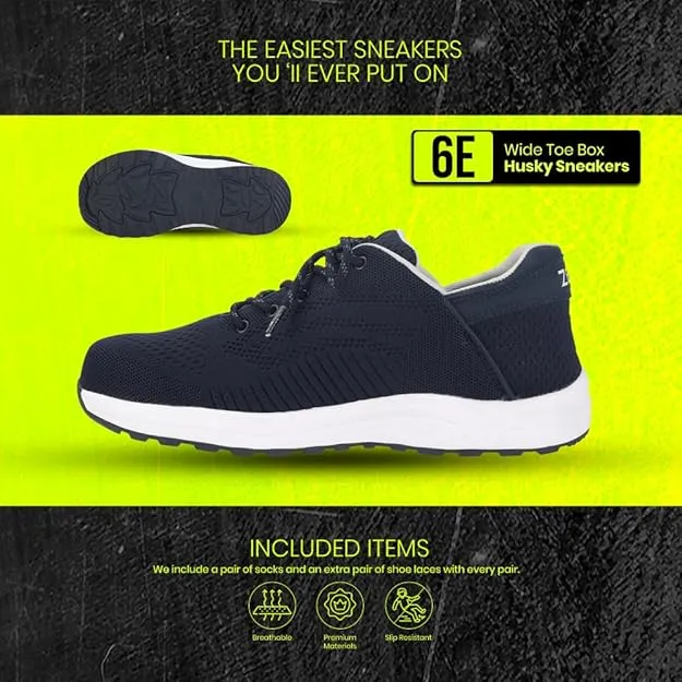 Trump Assination Sneakers Zeba Men's Hands Free Slip on Husky Walking Sneakers