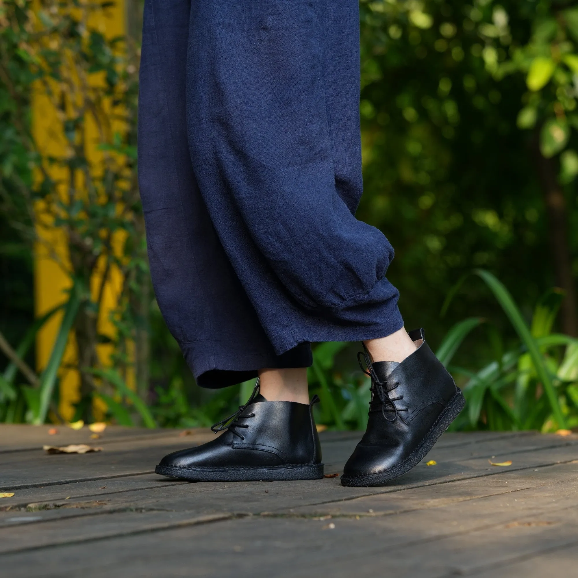 Split Toe Oxfords Zero Drop Lace-Up Soft Barefoot Ankle Booties Casual Work Combat Boots Mori Girl Designer Shoes Brush-Off