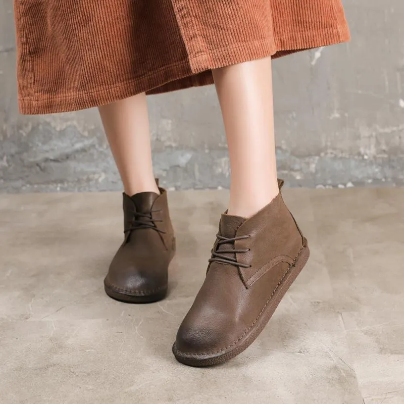 Zero Drop Lace-Up Soft Barefoot Ankle Booties Casual Work Combat Boots Mori Girl Designer Shoes Brush-Off Aldo Platform Oxfords
