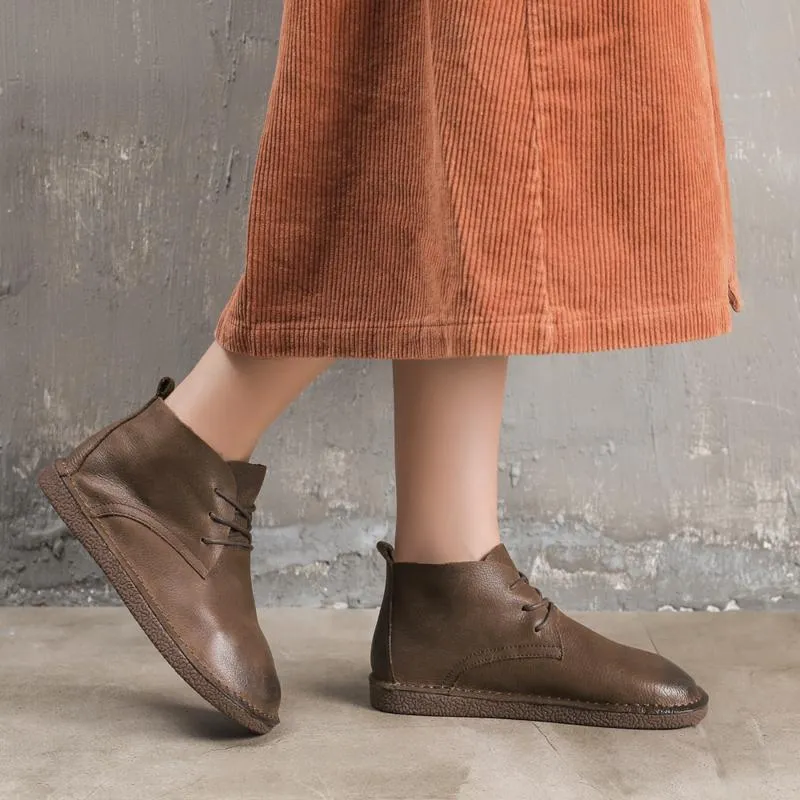 Zapatos Oxford Zero Drop Lace-Up Soft Barefoot Ankle Booties Casual Work Combat Boots Mori Girl Designer Shoes Brush-Off