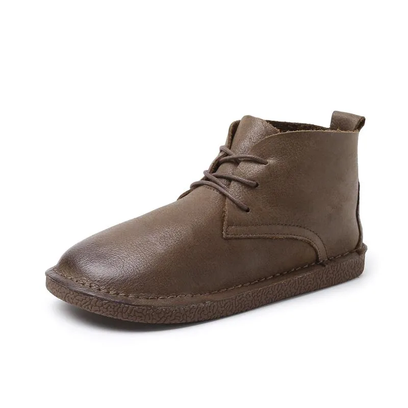 Zero Drop Lace-Up Soft Barefoot Ankle Booties Casual Work Combat Boots Mori Girl Designer Shoes Brush-Off Silver Oxford Shoes