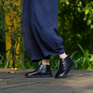 Lace Up Heeled Oxfords Zero Drop Lace-Up Soft Barefoot Ankle Booties Casual Work Combat Boots Mori Girl Designer Shoes Brush-Off